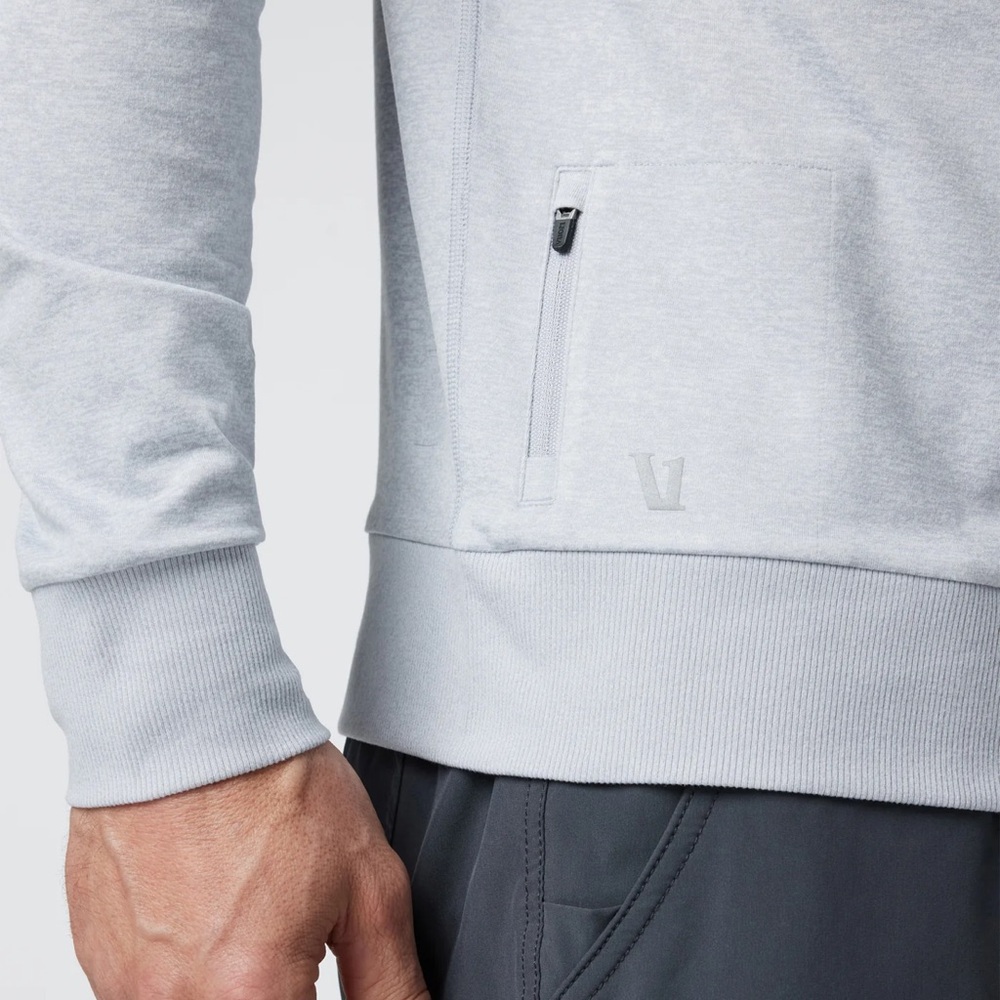 Vuori Men's Ponto Heather Gray Crewneck Sweater - Picture 3 of 3